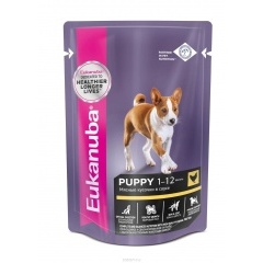 Eukanuba Puppy - Эукануба Паппи Консервы для щенков с курицей в соусе, 85 гр Eukanuba Puppy - Эукануба Паппи Консервы для щенков с курицей в соусе, 85 гр
