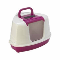 24646/ С 250-328 MODERNA Flip Туалет-домик для кошек 55х45х38 см розовый угловой 24646/ С 250-328 MODERNA Flip Туалет-домик для кошек 55х45х38 см розовый угловой