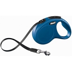FLEXI CLASSIC NEW М Рулетка-ремень для собак 5 м/25 кг синий FLEXI CLASSIC NEW М Рулетка-ремень для собак 5 м/25 кг синий