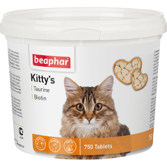 Beaphar Kitty's + Taurine-Biotine Витаминное лакомство для кошек с таурином и биотином, 750 шт Beaphar Kitty's + Taurine-Biotine Витаминное лакомство для кошек с таурином и биотином, 750 шт