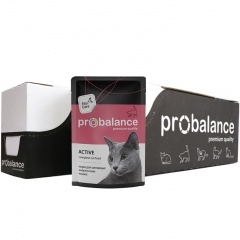 Probalance Active Консервированный корм для активных кошек 85 гр, уп. 28 шт Probalance Active Консервированный корм для активных кошек 85 гр, уп. 28 шт