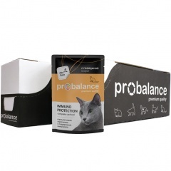 Probalance Immuno Protection Консервированный корм для кошек защита иммунитета, с говядиной в соусе, 85 гр, уп. 28 шт Probalance Immuno Protection Консервированный корм для кошек защита иммунитета, с говядиной в соусе, 85 гр, уп. 28 шт