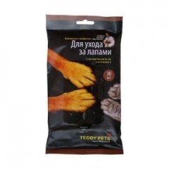 Teddy Pets Влажные салфетки для ухода за лапами, 30 шт. Teddy Pets Влажные салфетки для ухода за лапами, 30 шт.