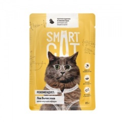 Smart Cat консервы для взрослых кошек и котят кусочки курочки в нежном соусе 85 гр (паучи) Smart Cat консервы для взрослых кошек и котят кусочки курочки в нежном соусе 85 гр (паучи)