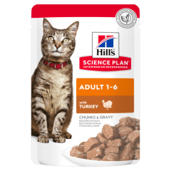 HILL'S Хиллс Паучи для кошек от 1 до 6 лет с индейкой 85гр HILL'S Хиллс Паучи для кошек от 1 до 6 лет с индейкой 85гр