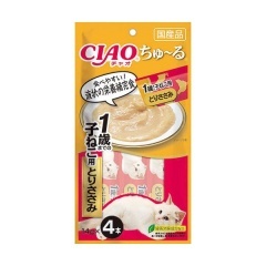 INABA ЧАО ЧУРУ пюре для котят, курица 4 шт *14 гр INABA ЧАО ЧУРУ пюре для котят, курица 4 шт *14 гр