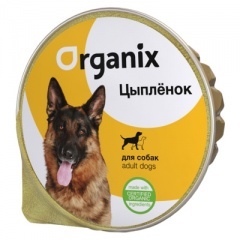 ORGANIX Органикс Консервы для собак c цыпленком, 125 гр, ламистер ORGANIX Органикс Консервы для собак c цыпленком, 125 гр, ламистер