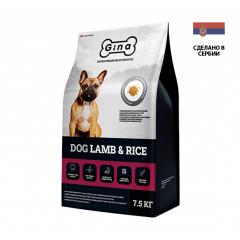 Gina Dog Lamb & Rice - Джина корм для собак, страдающих пищевыми аллергиями, кожными заболеваниями и проблемами пищеварения с ягненком и рисом, 18 кг (Сербия) Gina Dog Lamb & Rice - Джина корм для собак, страдающих пищевыми аллергиями, кожными заболеваниями и проблемами пищеварения с ягненком и рисом, 18 кг (Сербия)