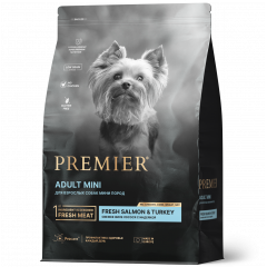 PREMIER Adult Mini Salmon&Turkey - Премьер корм для взрослых собак мелких пород с нормальной активностью, чувствительной кожей и шерстью или склонных к аллергии с лососем и индейкой PREMIER Adult Mini Salmon&Turkey - Премьер корм для взрослых собак мелких пород с нормальной активностью, чувствительной кожей и шерстью или склонных к аллергии с лососем и индейкой