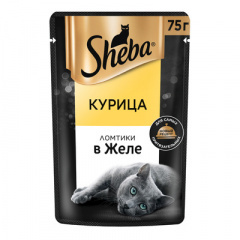 Sheba - Шеба паучи для кошек ломтики в желе курица 75 гр Sheba - Шеба паучи для кошек ломтики в желе курица 75 гр