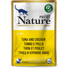 PRIME NATURE пауч в желе Тунец и куриное филе для кошек 100г PRIME NATURE пауч в желе Тунец и куриное филе для кошек 100г
