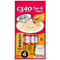 Лакомство-пюре для кошек Inaba Ciao Churu Куриное филе 14г*4шт Лакомство-пюре для кошек Inaba Ciao Churu Куриное филе 14г*4шт