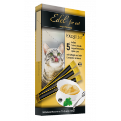 EDEL FOR CAT Лакомство Эдель Кэт Крем-суп с Птицей и печенью для кошек 15г х 5шт EDEL FOR CAT Лакомство Эдель Кэт Крем-суп с Птицей и печенью для кошек 15г х 5шт