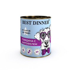 Best Dinner Exclusive Vet Profi Urinary Бест Диннер Вет Профи уринари консервы для собак Говядина с картофелем 340 гр Best Dinner Exclusive Vet Profi Urinary Бест Диннер Вет Профи уринари консервы для собак Говядина с картофелем 340 гр