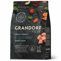 GRANDORF FRESH Грандорф Фрэш для собак мелких пород свежее мясо индейки с бататом GRANDORF FRESH Грандорф Фрэш для собак мелких пород свежее мясо индейки с бататом