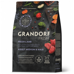 GRANDORF FRESH Грандорф Фрэш для собак средних и крупных пород свежее мясо ягненка с бататом GRANDORF FRESH Грандорф Фрэш для собак средних и крупных пород свежее мясо ягненка с бататом