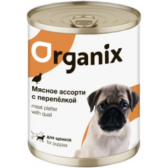 Organix Органикс консервы для щенков Мясное ассорти с перепёлкой Organix Органикс консервы для щенков Мясное ассорти с перепёлкой
