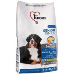 1ST CHOICE Senior Фест Чойс для пожилых собак средних и крупных пород, курица 7 кг 1ST CHOICE Senior Фест Чойс для пожилых собак средних и крупных пород, курица 7 кг