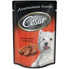 Cesar Паучи из говядины с овощами для собак, 100 гр Cesar Паучи из говядины с овощами для собак, 100 гр