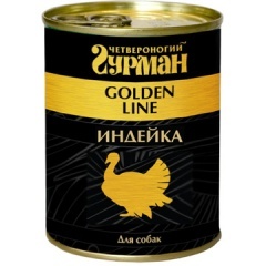 Четвероногий Гурман консервы для собак GOLDEN LINE Индейка натуральная в желе, 340 гр Четвероногий Гурман консервы для собак GOLDEN LINE Индейка натуральная в желе, 340 гр