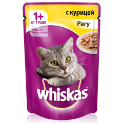 Whiskas Вискас рагу с курицей пауч 75 гр Whiskas Вискас рагу с курицей пауч 75 гр