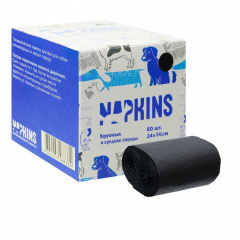 NAPKINS Напкинс гигиенические пакеты для выгула собак средних и крупных пород, черные, 4х20 шт NAPKINS Напкинс гигиенические пакеты для выгула собак средних и крупных пород, черные, 4х20 шт