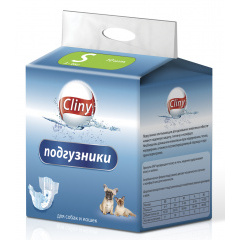 Cliny Клини Подгузники для кошек и собак 3-6 кг размер S (10шт) Cliny Клини Подгузники для кошек и собак 3-6 кг размер S (10шт)