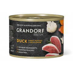 GRANDORF FRESH Консервы для собак паштет из утки с бататом и цветной капустой 200 гр GRANDORF FRESH Консервы для собак паштет из утки с бататом и цветной капустой 200 гр