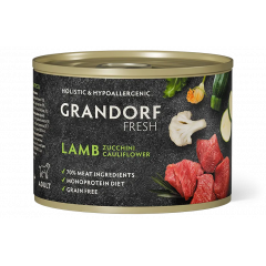 GRANDORF FRESH Консервы для собак паштет из ягненка с цукини и цветной капустой 200 гр GRANDORF FRESH Консервы для собак паштет из ягненка с цукини и цветной капустой 200 гр