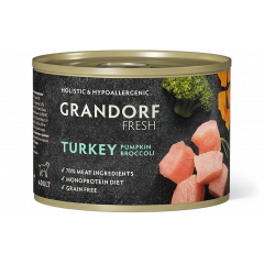 GRANDORF FRESH Консервы для собак паштет из индейки с тыквой и брокколи 200 гр GRANDORF FRESH Консервы для собак паштет из индейки с тыквой и брокколи 200 гр
