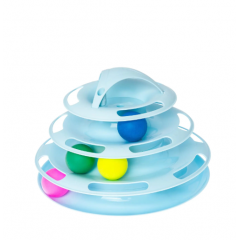 Pet-it интерактивная игрушка для кошек Пирамидка, голубая, 25х18 см Pet-it интерактивная игрушка для кошек Пирамидка, голубая, 25х18 см