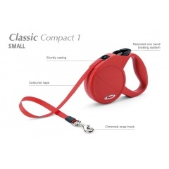 FLEXI CLASSIC NEW ремень XS Рулетка для собак 3 м/12 кг красный FLEXI CLASSIC NEW ремень XS Рулетка для собак 3 м/12 кг красный