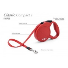 FLEXI CLASSIC NEW ремень S Рулетка для собак 5 м/15 кг красный FLEXI CLASSIC NEW ремень S Рулетка для собак 5 м/15 кг красный