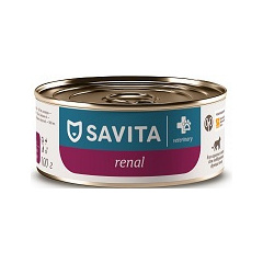 Savita vet Renal ветеринарный диетический влажный корм для взрослых кошек для поддержания функции почек, 100 г Savita vet Renal ветеринарный диетический влажный корм для взрослых кошек для поддержания функции почек, 100 г