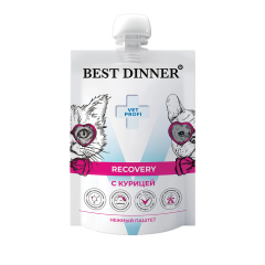 Best Dinner Exclusive Vet Profi Recovery Бест Диннер Вет Профи Рекавери пауч с крышкой для кошек собак 85гр Best Dinner Exclusive Vet Profi Recovery Бест Диннер Вет Профи Рекавери пауч с крышкой для кошек собак 85гр