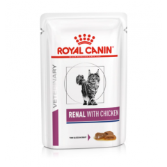 Royal Canin RENAL - Роял Канин диета для кошек с хронической почечной недостаточночностью со вкусом курицы, паучи 85 гр Royal Canin RENAL - Роял Канин диета для кошек с хронической почечной недостаточночностью со вкусом курицы, паучи 85 гр