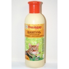 ПЧЕЛОДАР Шампунь для кошек короткошерстных гигиенический с прополисом 250 мл ПЧЕЛОДАР Шампунь для кошек короткошерстных гигиенический с прополисом 250 мл