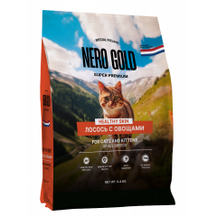 NERO GOLD super premium Неро Голд Сухой корм для кошек и котят всех возрастов с лососем и овощами NERO GOLD super premium Неро Голд Сухой корм для кошек и котят всех возрастов с лососем и овощами