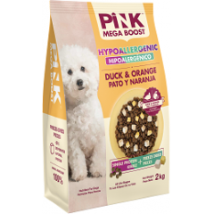Pink MEGA BOOST Hypoallergenic Пинк гипоаллергенный корм для собак всех возрастов Утка с апельсином, 2 гранулы Pink MEGA BOOST Hypoallergenic Пинк гипоаллергенный корм для собак всех возрастов Утка с апельсином, 2 гранулы