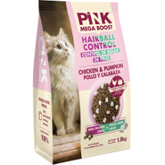 Pink MEGA BOOST Hairball control Пинк корм для кошек всех возрастов, контроль вывода шерсти Курица с тыквой Pink MEGA BOOST Hairball control Пинк корм для кошек всех возрастов, контроль вывода шерсти Курица с тыквой